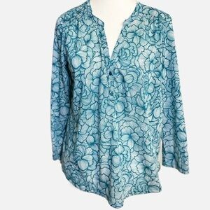 H&M Green Floral Blouse